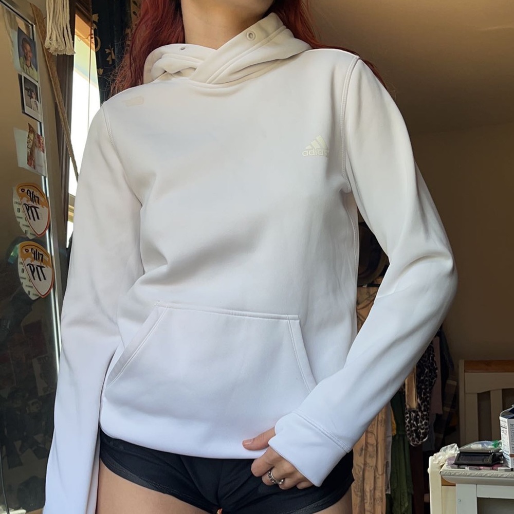 white Adidas climacool hoodie